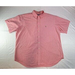 Ralph Lauren Vintage Pink Long Sleeve Mens XL Blake Cotton